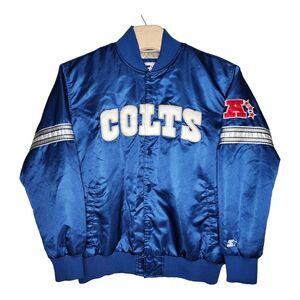 VTG 90s Starter Indianapolis Colts Satin Jacket Varsity Letterman Men's Size 3XL